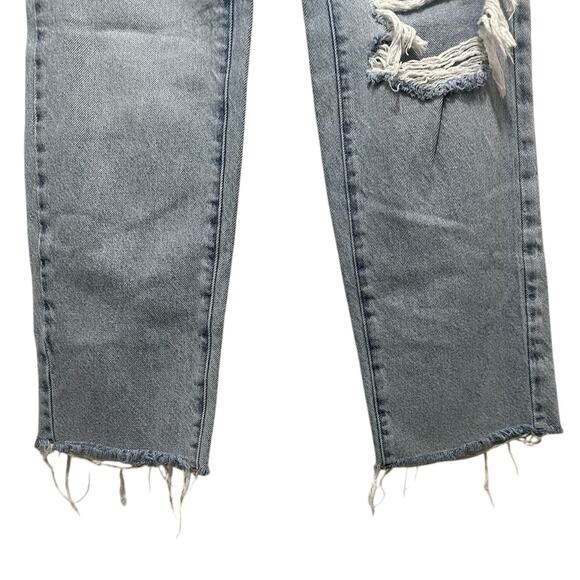 PACSUN Jeans Womens Size 22 90s Straight Destroyed Look Light Wash - Picture 6 of 8